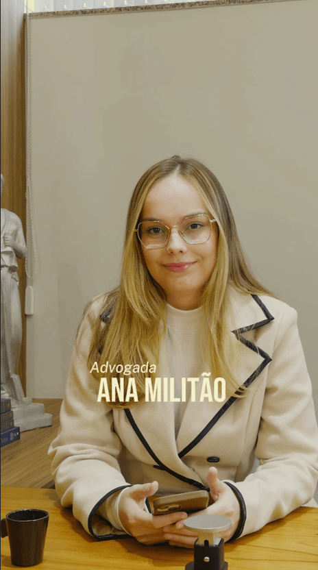 Peça visual de conteúdo para Ana Militão Advocacia